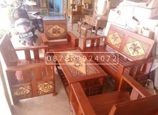 Kursi Tamu Minimalis Kayu jati ukiran klasik 2111 dudukan asli Jepara